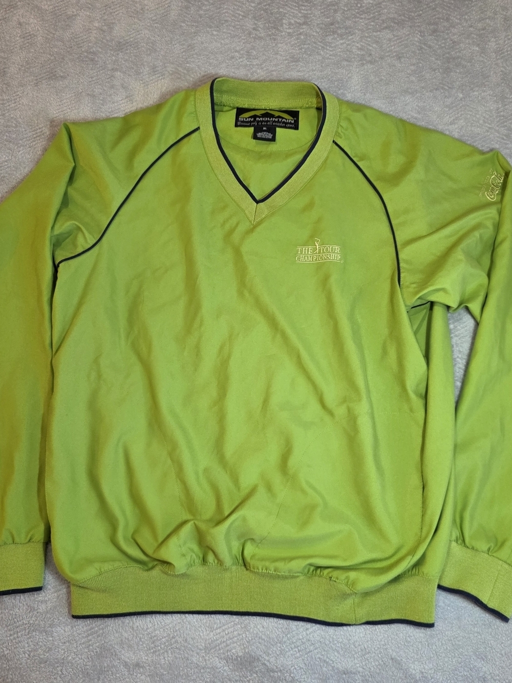 Tour Championship Men’s Lime Green V-Neck Sweater